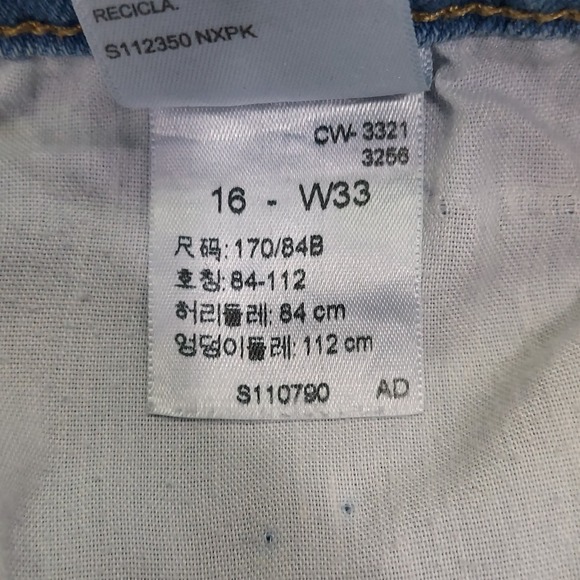 Signature Levi Strauss Heritage High Rise Shorts Frayed Hem Size 16 Light Wash - Picture 12 of 13